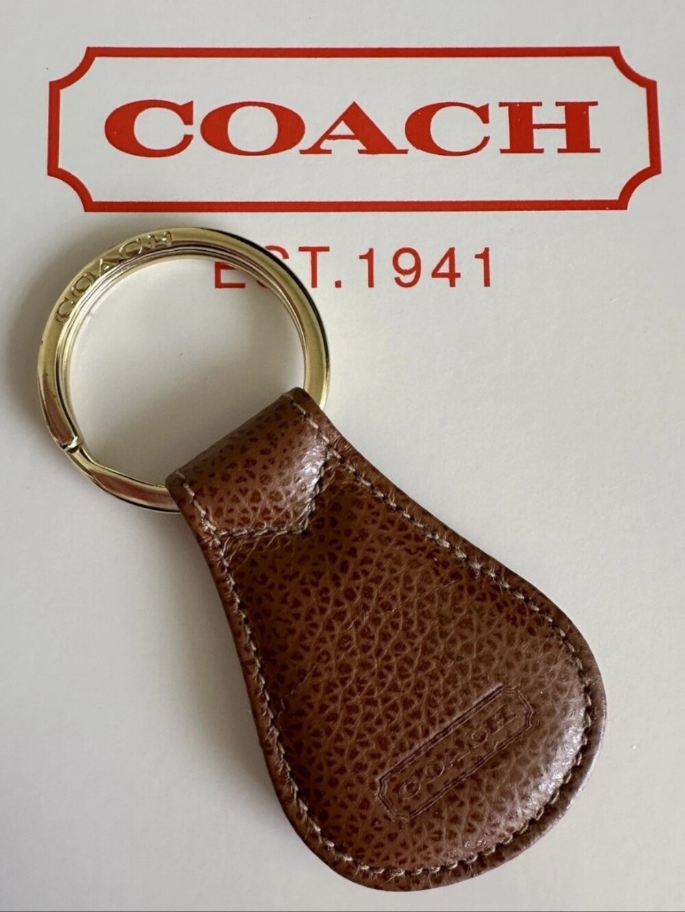 NWT VINTAGE COACH LOGO KEY FOB KEYRING KEYCHAIN